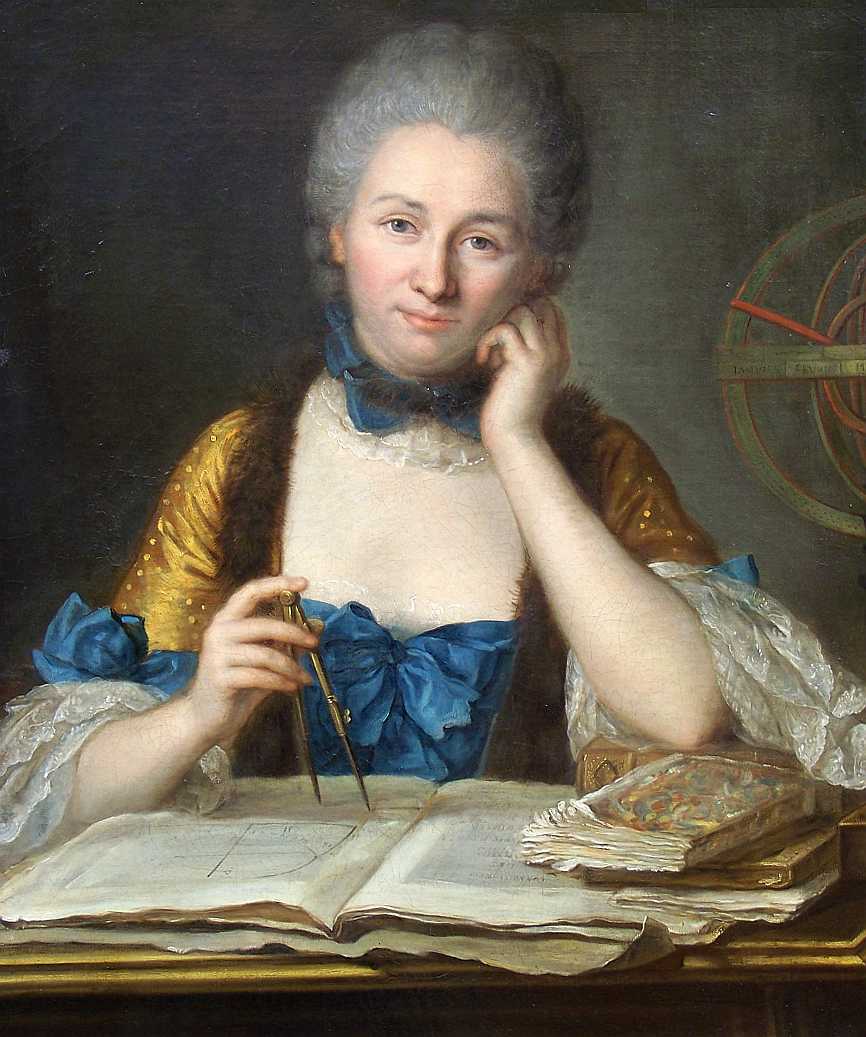 Portrait d'Émilie du Châtelet par Latour.
