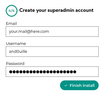 Create your own superadmin account